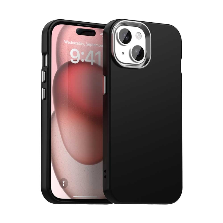 

For iPhone 15 Colorful Series Shockproof Phone Case(Black)