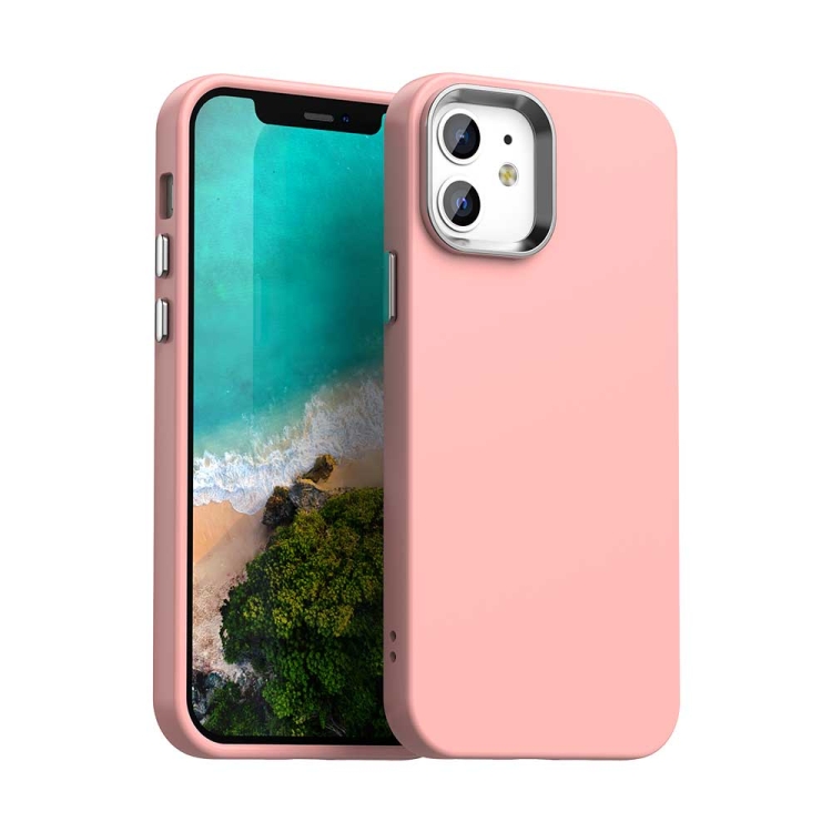 

For iPhone 12 Colorful Series Shockproof Phone Case(Pink)