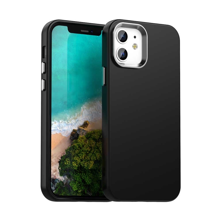 

For iPhone 12 Colorful Series Shockproof Phone Case(Black)