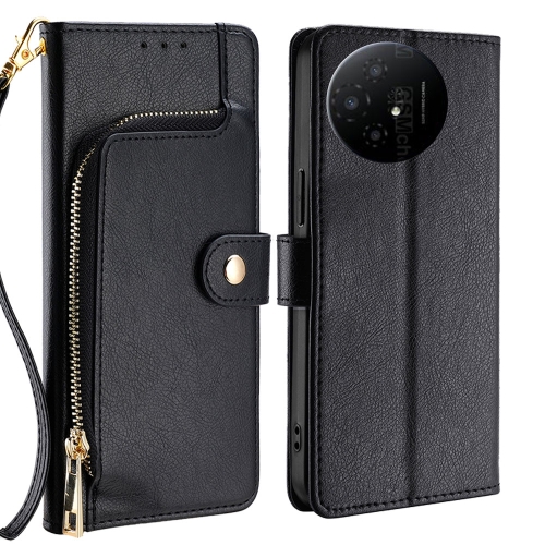 

For TCL 50 XL Zipper Bag Leather Phone Case(Black)