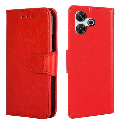 

For Redmi 13 4G Crystal Texture Leather Phone Case(Red)