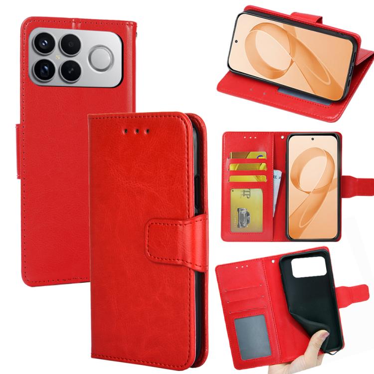 

For Redmi K90 Pro Max 5G / Poco F8 Ultra Crystal Texture Leather Phone Case(Red)