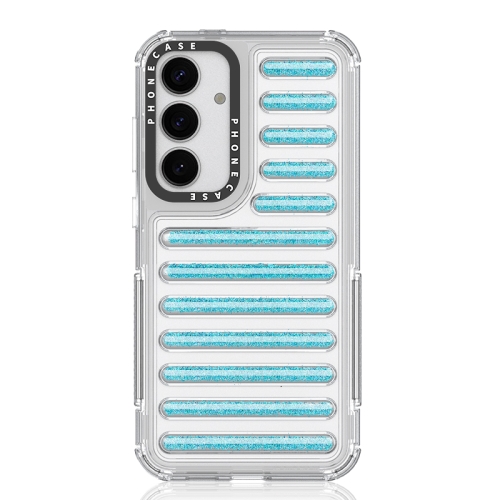 

For Samsung Galaxy S25+ 5G Capsule Glitter TPU Hybrid PC Airbag Phone Case(Blue)