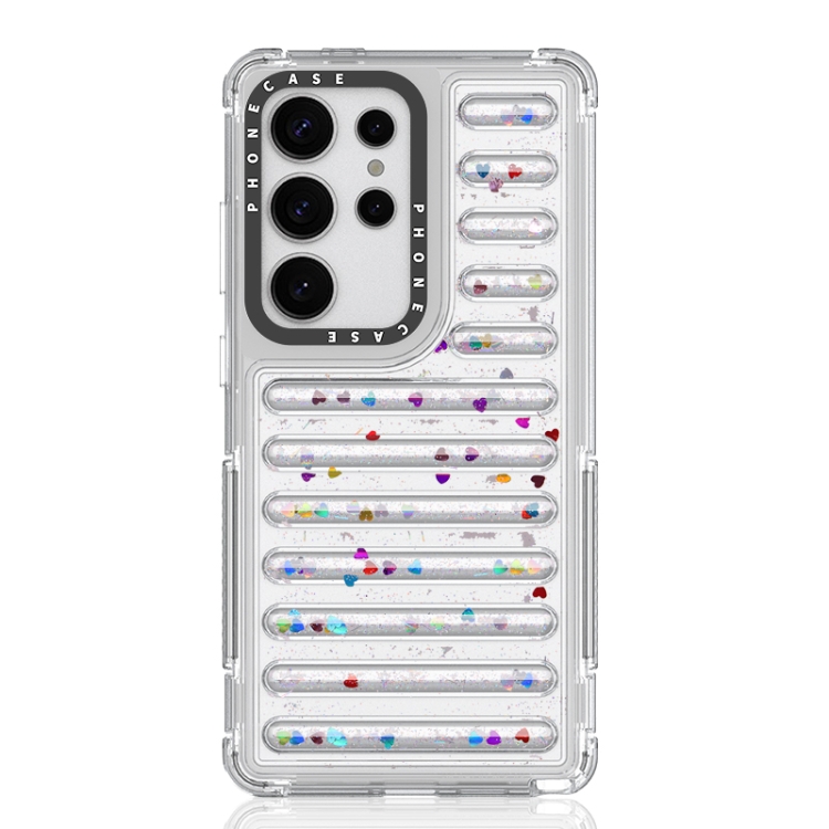 

For Samsung Galaxy S25 Ultra 5G Capsule Glitter TPU Hybrid PC Airbag Phone Case(Sequin)