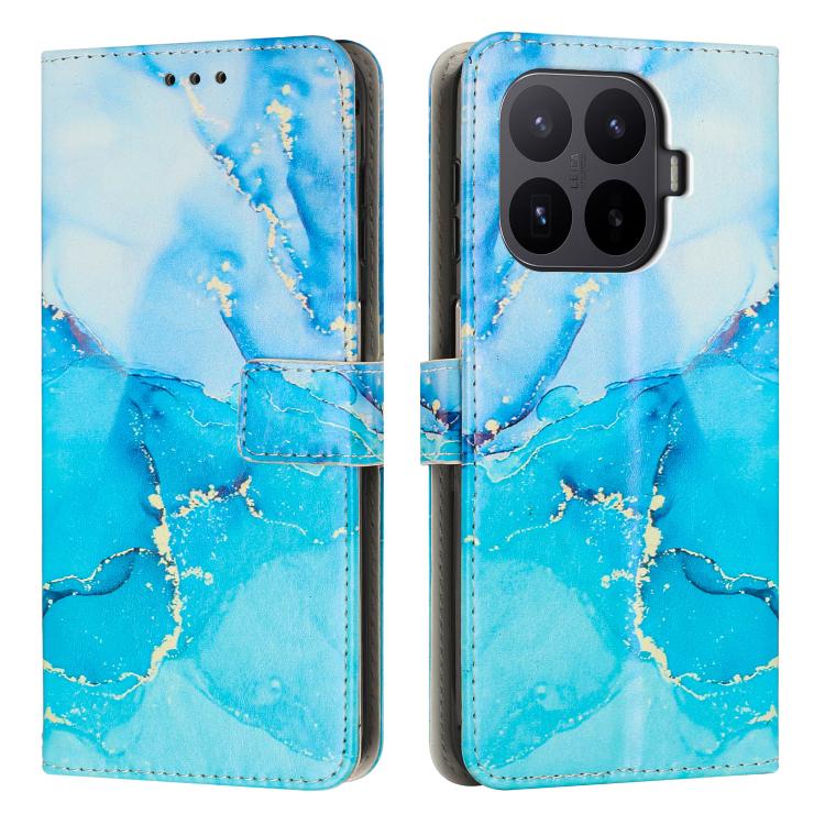 

For Xiaomi 17T Pro 5G Painted Marble Pattern Leather Phone Case(Blue Green)