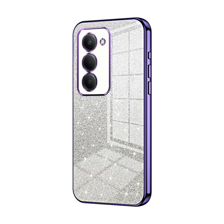 

For Redmi 15 5G Global / 4G SEA 169mm Gradient Glitter Powder Electroplated Phone Case(Purple)