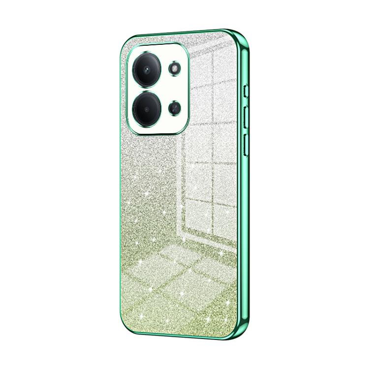 

For Redmi 15C 5G / 4G Global 171mm Gradient Glitter Powder Electroplated Phone Case(Green)