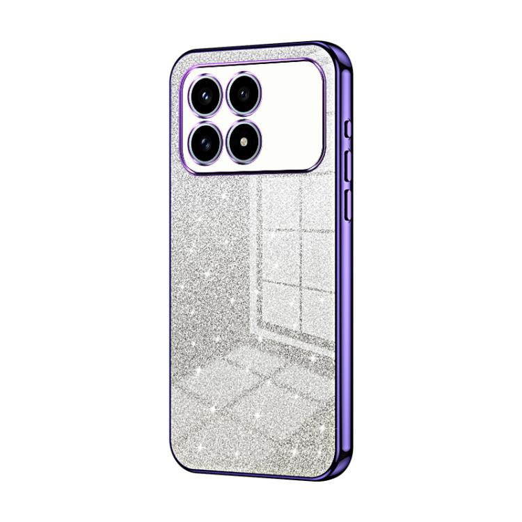 

For Redmi K90 / Poco F8 Pro Gradient Glitter Powder Electroplated Phone Case(Purple)