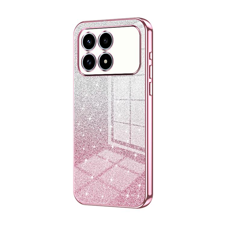 

For Redmi K90 / Poco F8 Pro Gradient Glitter Powder Electroplated Phone Case(Pink)