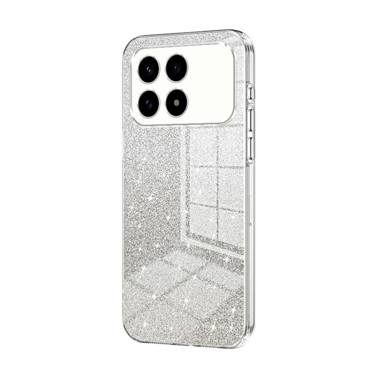 

For Redmi K90 / Poco F8 Pro Gradient Glitter Powder Electroplated Phone Case(Transparent)