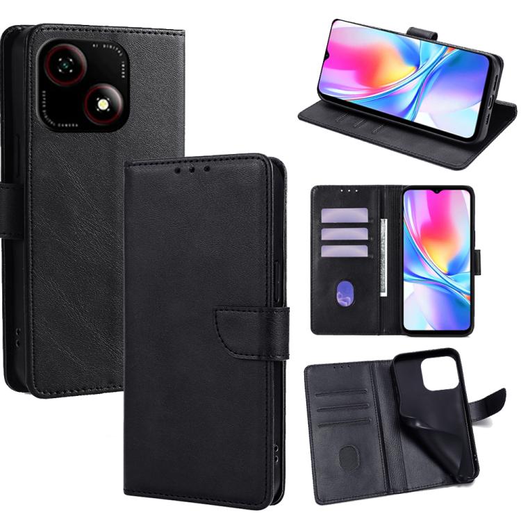 

For ZTE Blade A35e 4G Calf Texture Buckle Flip Leather Phone Case(Black)