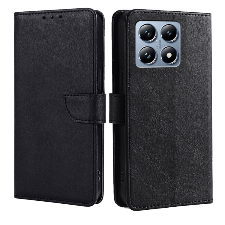 

For Xiaomi Mi 14T Pro 5G Calf Texture Buckle Flip Leather Phone Case(Black)