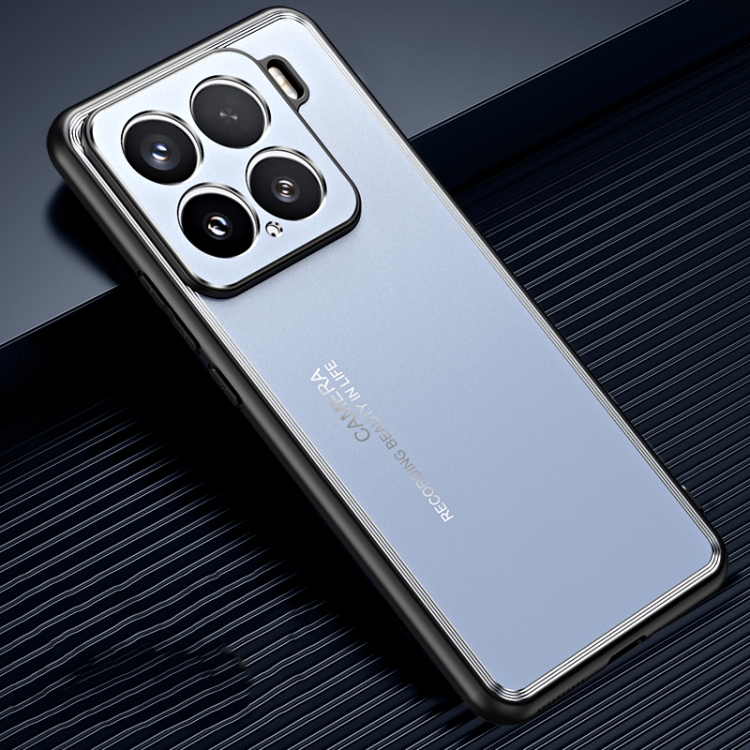 

For Xiaomi 15 Frosted Metal Phone Case(Blue)