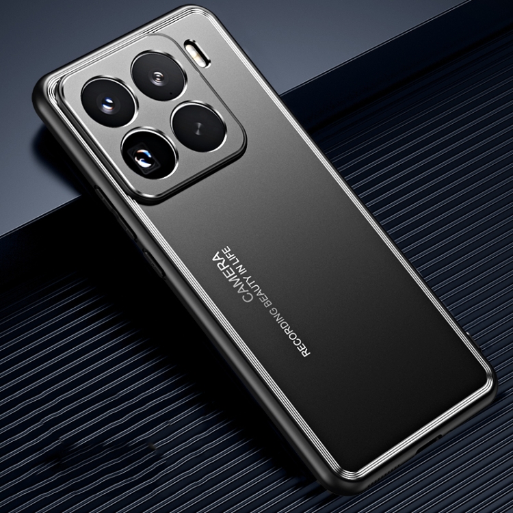 

For Xiaomi 15 Pro Frosted Metal Phone Case(Black)