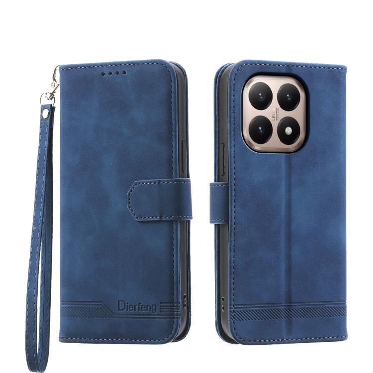 

For Xiaomi 15T 5G Dierfeng Dream Line TPU Hybrid PU Leather Phone Case(Blue)