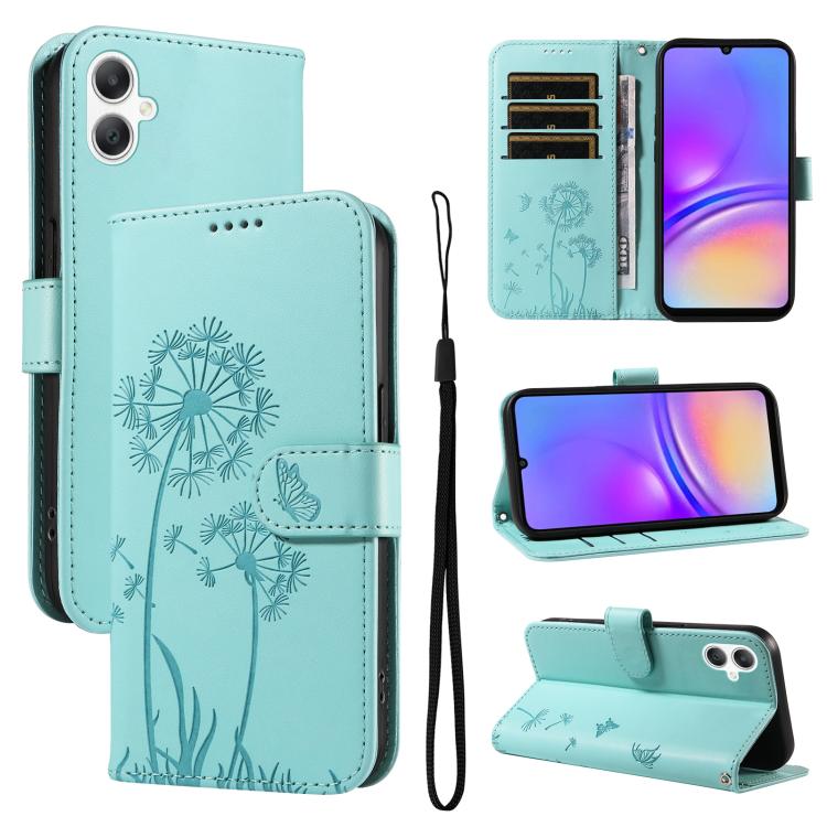 

For Samsung Galaxy A06 5G / 4G Dandelion Embossed Pattern Flip Leather Phone Case(Green)