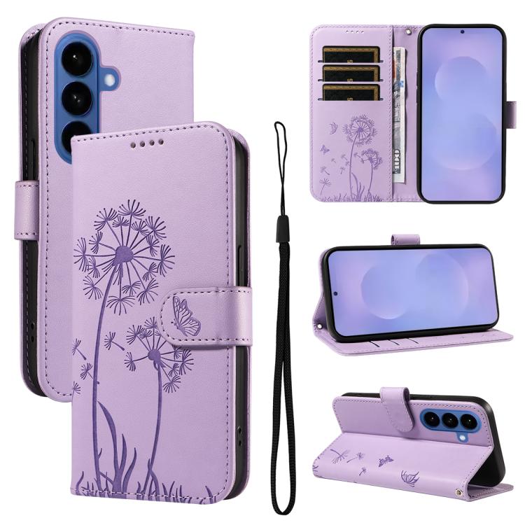 

For Samsung Galaxy S26 Pro 5G Dandelion Embossed Pattern Flip Leather Phone Case(Purple)