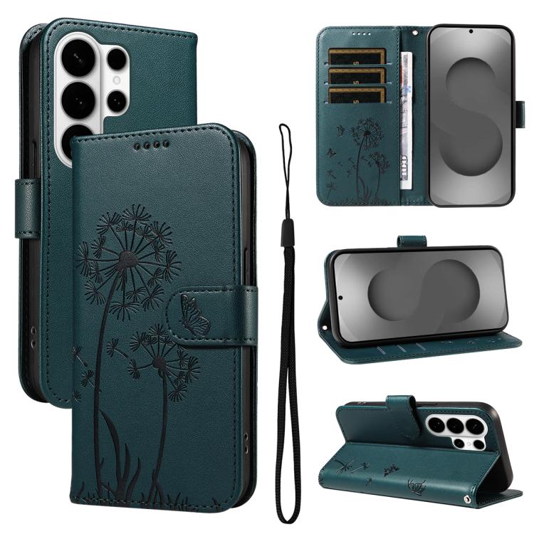 

For Samsung Galaxy S26 Ultra 5G Dandelion Embossed Pattern Flip Leather Phone Case(Blue)