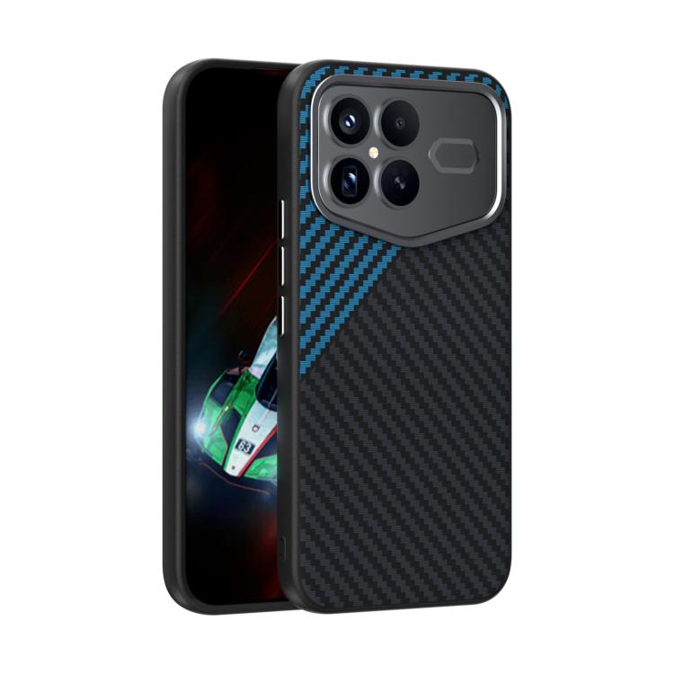 

For Redmi K90 Pro Max Champion Edition ABEEL C Carbon Fiber Series 6D Micro Relief MagSafe Phone Case(Black Blue)