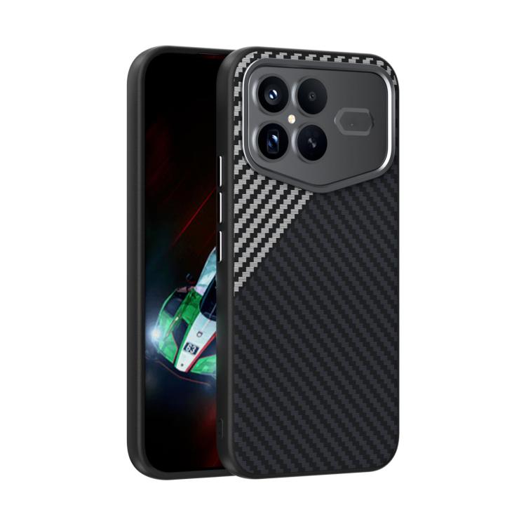 

For Redmi K90 Pro Max Champion Edition ABEEL C Carbon Fiber Series 6D Micro Relief MagSafe Phone Case(Black Grey)