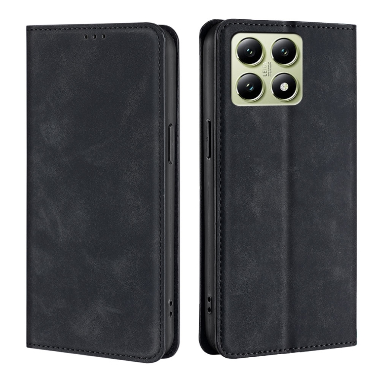 

For Xiaomi 14T 5G Skin Feel Magnetic Leather Phone Case(Black)
