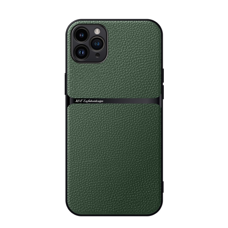 

For iPhone 11 Pro Max Litchi Leather Magnetic Full Coverage Shockproof Phone Case(Green)