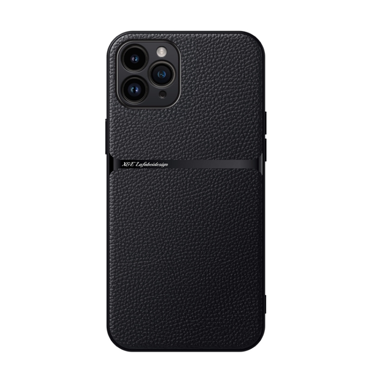 

For iPhone 11 Pro Litchi Leather Magnetic Full Coverage Shockproof Phone Case(Black)