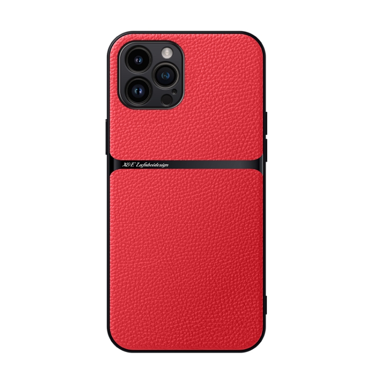 

For iPhone 12 Pro Litchi Leather Magnetic Full Coverage Shockproof Phone Case(Red)