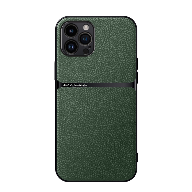 

For iPhone 12 Pro Litchi Leather Magnetic Full Coverage Shockproof Phone Case(Green)