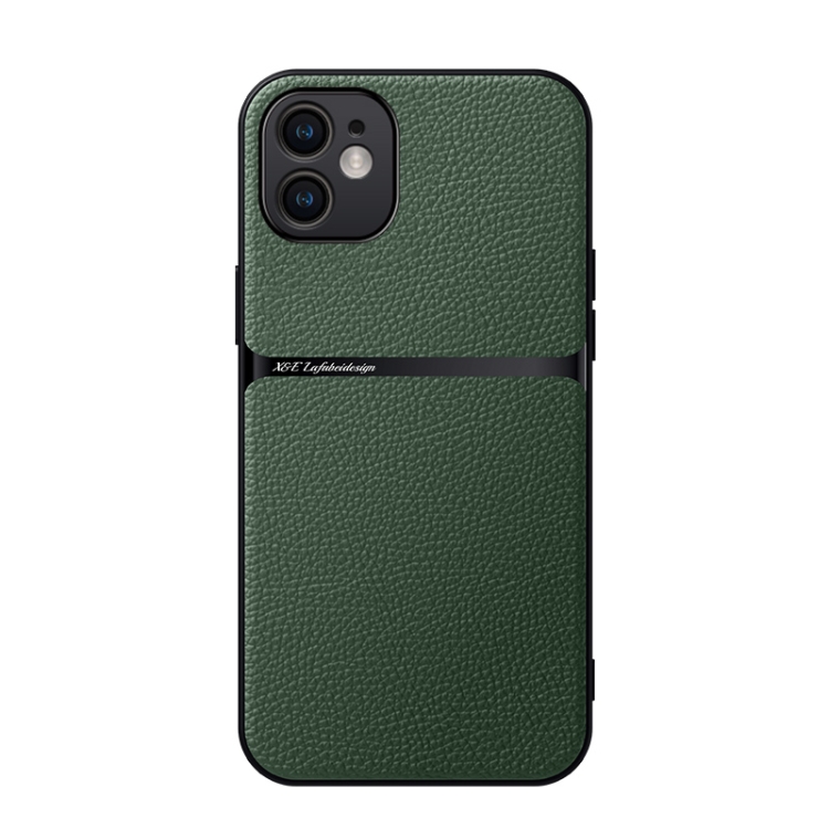 

For iPhone 11 Litchi Leather Magnetic Full Coverage Shockproof Phone Case(Green)