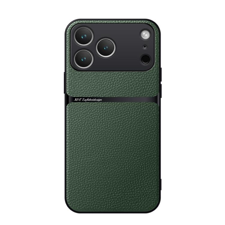 

For iPhone 17 Pro Max Litchi Leather Magnetic Full Coverage Shockproof Phone Case(Green)