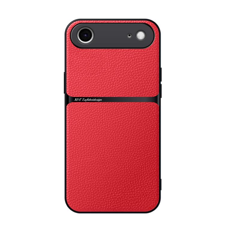 

For iPhone Air Litchi Leather Magnetic Full Coverage Shockproof Phone Case(Red)