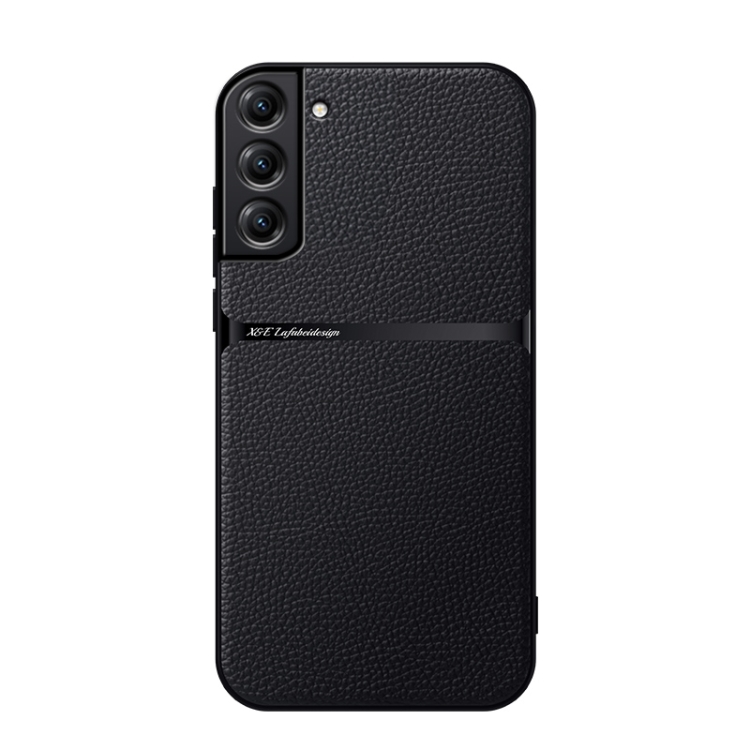 

For Samsung Galaxy S21 FE 5G Litchi Leather Magnetic Full Coverage Shockproof Phone Case(Black)