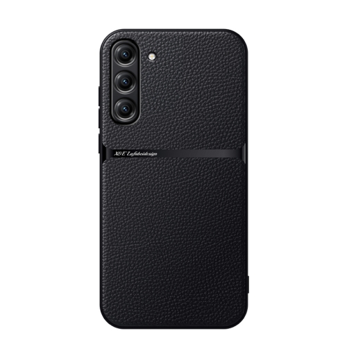 

For Samsung Galaxy S23+ 5G Litchi Leather Magnetic Full Coverage Shockproof Phone Case(Black)