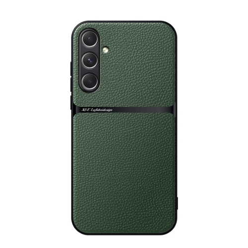 

For Samsung Galaxy S24 5G Litchi Leather Magnetic Full Coverage Shockproof Phone Case(Green)