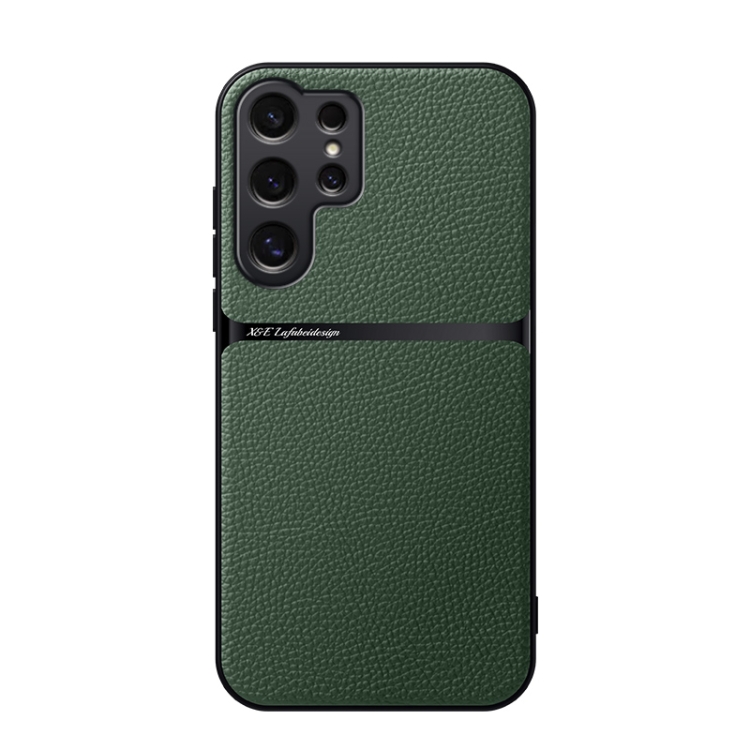 

For Samsung Galaxy S25 Ultra 5G Litchi Leather Magnetic Full Coverage Shockproof Phone Case(Green)