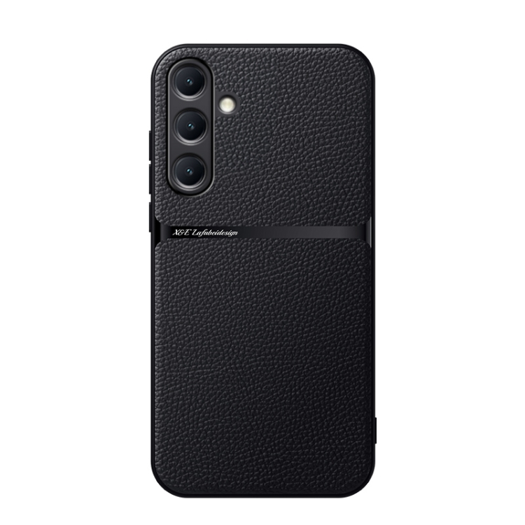 

For Samsung Galaxy S25+ 5G Litchi Leather Magnetic Full Coverage Shockproof Phone Case(Black)