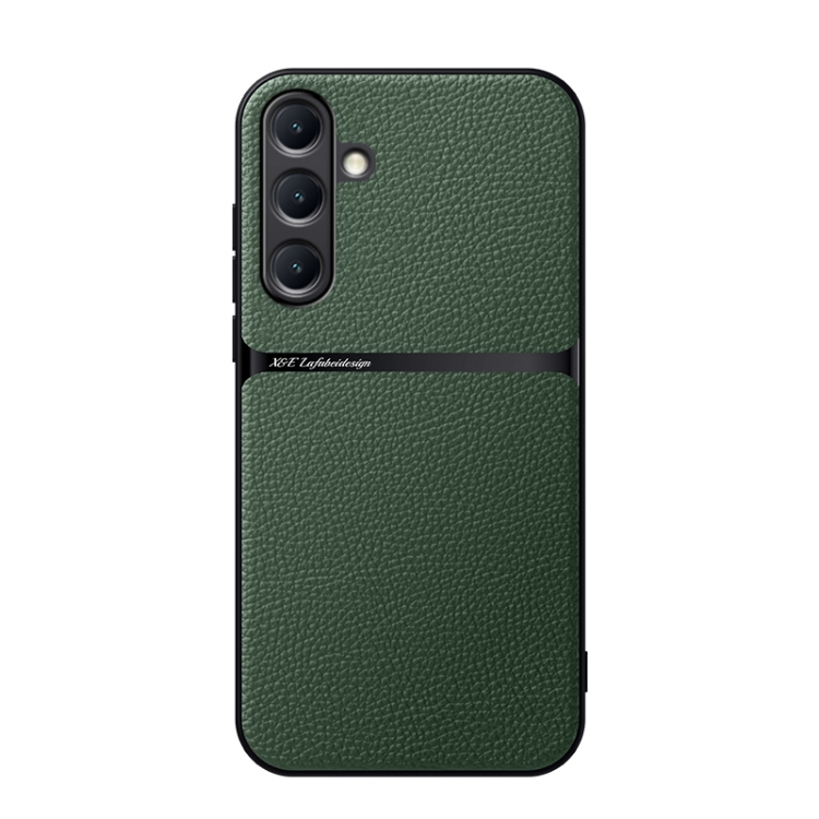 

For Samsung Galaxy S25+ 5G Litchi Leather Magnetic Full Coverage Shockproof Phone Case(Green)