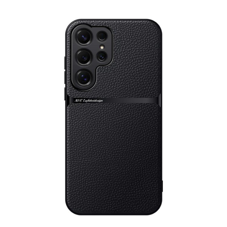 

For Samsung Galaxy S26 Ultra 5G Litchi Leather Magnetic Full Coverage Shockproof Phone Case(Black)