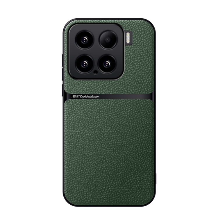

For Xiaomi 15 Litchi Leather Magnetic Full Coverage Shockproof Phone Case(Green)