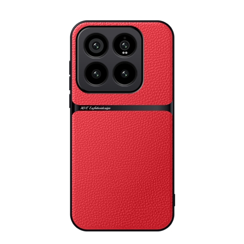 

For Xiaomi 14 Pro Litchi Leather Magnetic Full Coverage Shockproof Phone Case(Red)