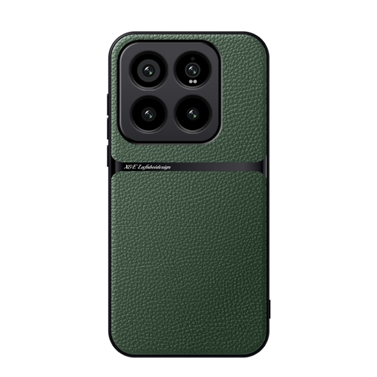 

For Xiaomi 14 Pro Litchi Leather Magnetic Full Coverage Shockproof Phone Case(Green)