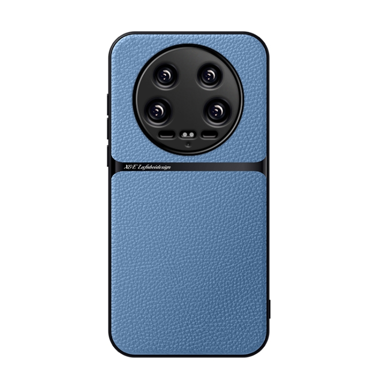 

For Xiaomi 14 Ultra Litchi Leather Magnetic Full Coverage Shockproof Phone Case(Blue)