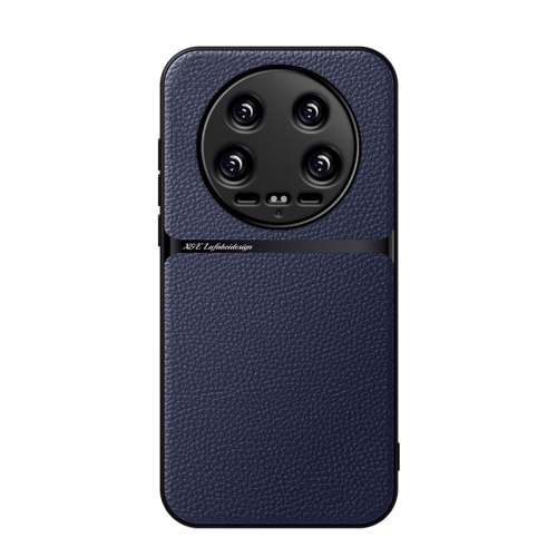 

For Xiaomi 14 Ultra Litchi Leather Magnetic Full Coverage Shockproof Phone Case(Navy Blue)