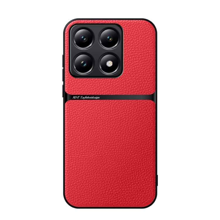 

For Xiaomi 14T Litchi Leather Magnetic Full Coverage Shockproof Phone Case(Red)