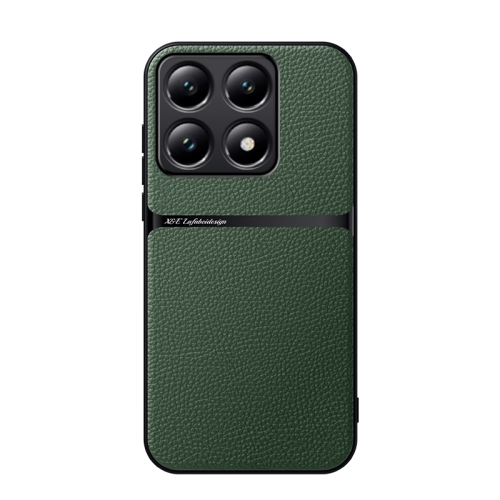 

For Xiaomi 14T Litchi Leather Magnetic Full Coverage Shockproof Phone Case(Green)