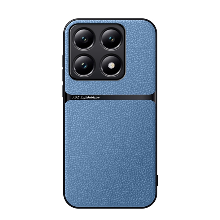 

For Xiaomi 14T Pro Litchi Leather Magnetic Full Coverage Shockproof Phone Case(Blue)