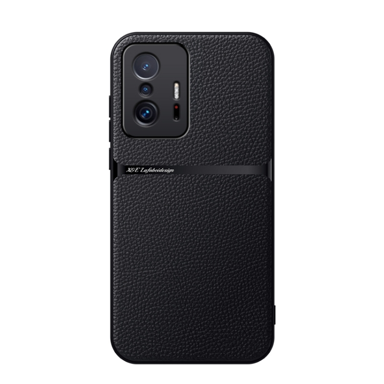 

For Xiaomi 11T / 11T Pro Litchi Leather Magnetic Full Coverage Shockproof Phone Case(Black)