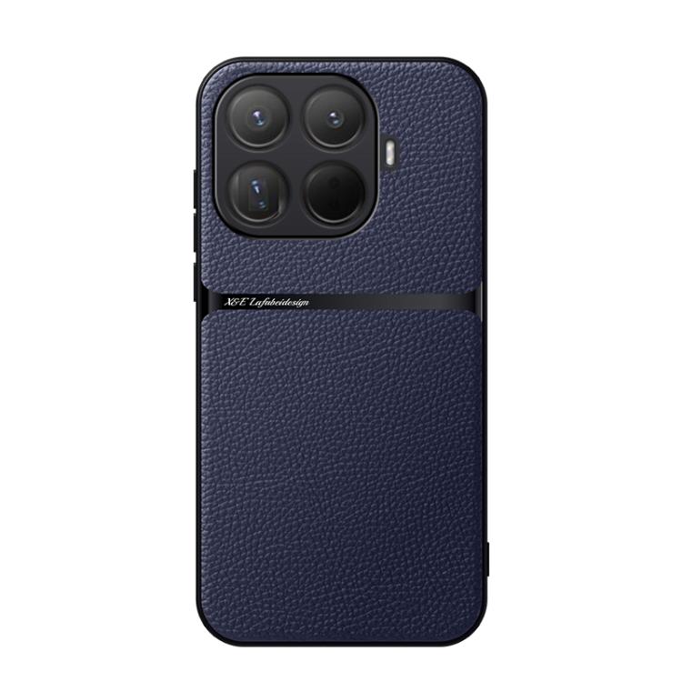 

For Xiaomi 15T Pro 5G Litchi Leather Magnetic Full Coverage Shockproof Phone Case(Navy Blue)