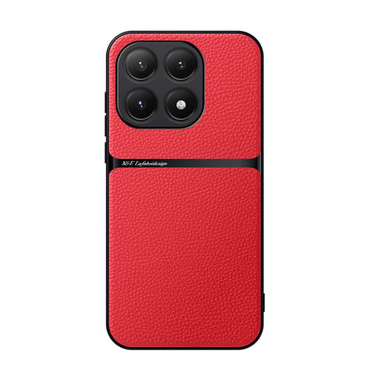 

For Xiaomi 15T 5G Litchi Leather Magnetic Full Coverage Shockproof Phone Case(Red)